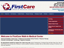 Tablet Screenshot of firstcaremedcenter.com